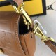 Fendi BAGUETTE nappa leather bag Brown Mid