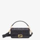 Fendi BAGUETTE nappa leather bag Black Mid