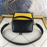 Fendi BAGUETTE nappa leather bag Black Mid