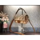 Fendi BAGUETTE raffia FF bag Beige Mid