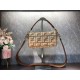 Fendi BAGUETTE raffia FF bag Beige Mid