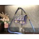 Fendi BAGUETTE raffia FF bag Blue Mid