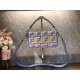 Fendi BAGUETTE raffia FF bag Blue Mid