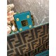 Fendi BAGUETTE raffia FF bag Green Mid