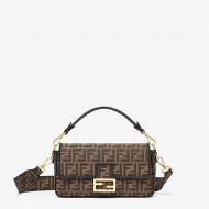 Fendi BAGUETTE Brown fabric bag Mid