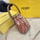 MON TRESOR Leather mini bag FF Beige/Red High