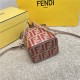 MON TRESOR Leather mini bag FF Beige/Red High