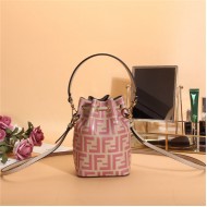 MON TRESOR Leather mini bag FF Beige/Pink High