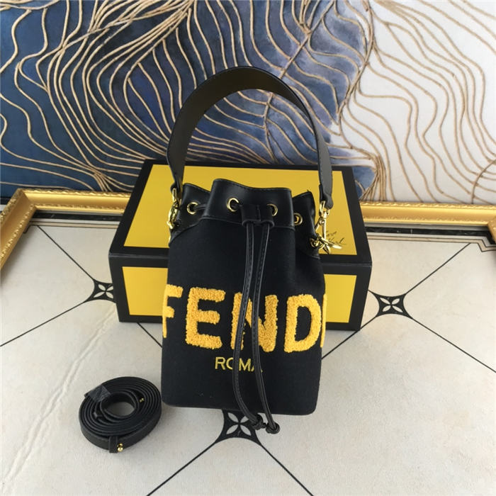 Fendi MON TRESOR bag Embroidery Black