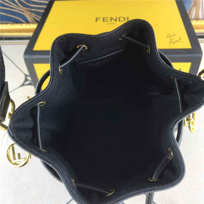 Fendi MON TRESOR bag Embroidery Black