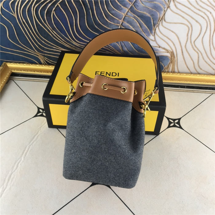 Fendi MON TRESOR bag Embroidery Grey