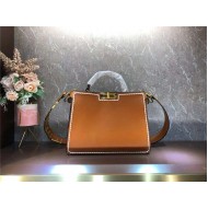 Fendi ICONIC PEEKABOO ISEEU Leather Bag Orange Mid