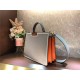 Fendi ICONIC PEEKABOO ISEEU Leather Bag Grey Mid