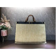 Fendi PEEKABOO X-Lite Raffia Bag Natural