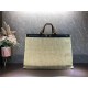 Fendi PEEKABOO X-Lite Raffia Bag Natural