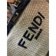 Fendi PEEKABOO X-Lite Raffia Bag Natural