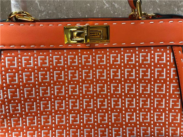 Fendi PEEKABOO ISEEU MEDIUM Embroidery FF Orange Mid