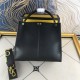 Fendi PEEKABOO X-LITE MEDIUM Leather Bag Black