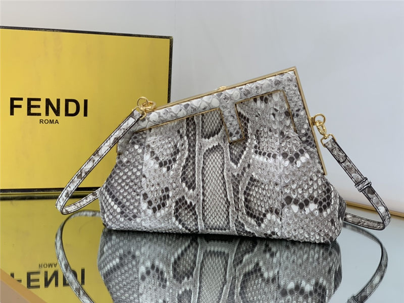 Fendi First Small python leather bag Natural High