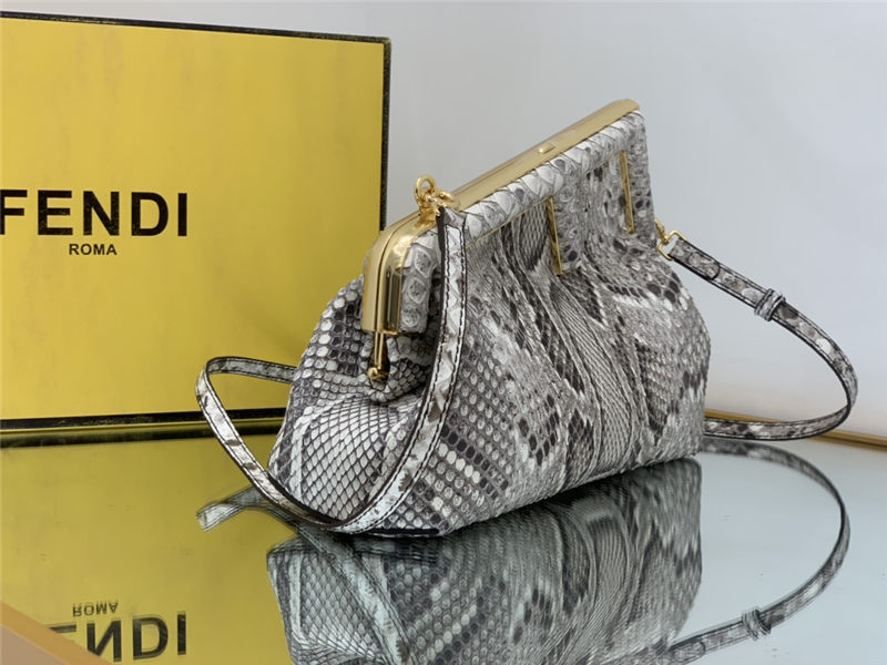 Fendi First Small python leather bag Natural High