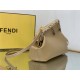 Fendi First Small Leather Bag with exotic details Beige High