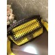 Fendi BAGUETTE Bag Interlace Yellow Mid