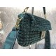 Fendi BAGUETTE Bag Interlace Dk Green Mid