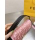 Fendi BAGUETTE Embroidered canvas bag Pink Mid