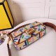 Fendi BAGUETTE Embroidered canvas bag Rainbow Mid