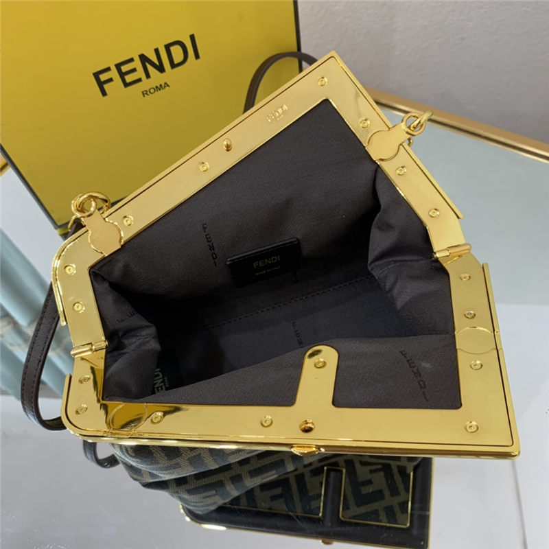 Fendi FIRST SMALL Fabric bag Coffee High