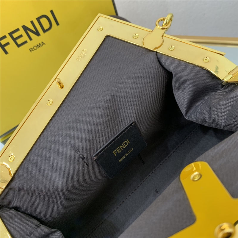 Fendi FIRST SMALL Fabric bag Coffee High