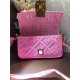 Fendi BAGUETTE Canvas Bag Embroidered Pink Mid