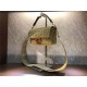 Fendi BAGUETTE Canvas Bag Embroidered Khaki Mid