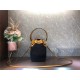 Fendi MON TRESOR Embroidery Canvas Bag Black