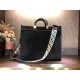 Fendi SUNSHINE MEDIUM Canvas Bag Black