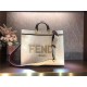 Fendi SUNSHINE MEDIUM Canvas Bag Beige