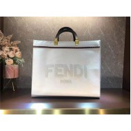 Fendi SUNSHINE MEDIUM Canvas Bag White