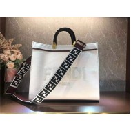 Fendi SUNSHINE MEDIUM Canvas Bag White