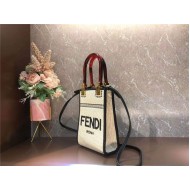 Fendi MINI SUNSHINE SHOPPER Straw Off-white Mid