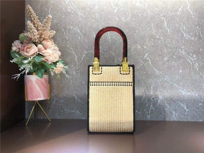 Fendi MINI SUNSHINE SHOPPER Straw Beige-II Mid