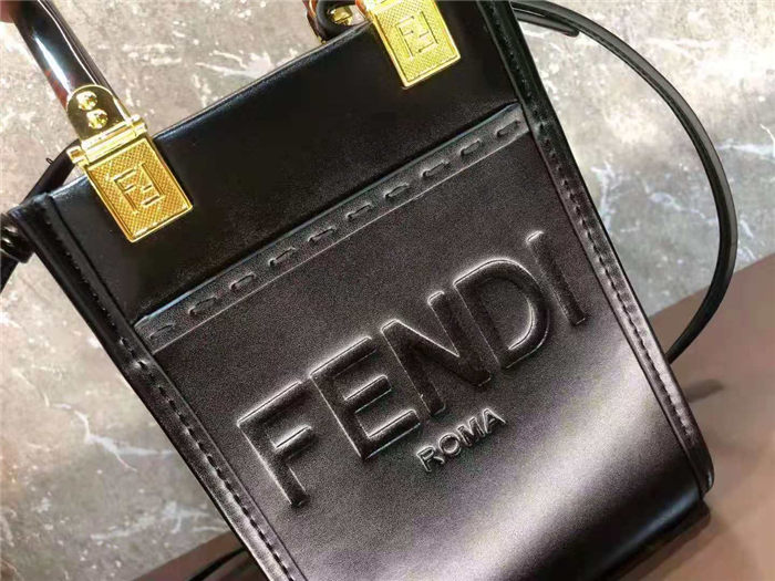 Fendi MINI SUNSHINE SHOPPER Black Mid