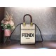 Fendi MINI-B SUNSHINE SHOPPER Straw Off-white Mid