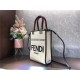 Fendi MINI-B SUNSHINE SHOPPER Straw Off-white Mid