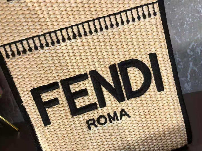 Fendi MINI-B SUNSHINE SHOPPER Straw Beige-II Mid