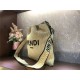 Fendi PACK MEDIUM POUCH Raffia Beige Mid