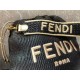 Fendi PACK MEDIUM POUCH Raffia Black Mid