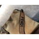 Fendi PACK MEDIUM POUCH Raffia Camel Mid