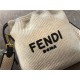 Fendi PACK SMALL POUCH Raffia Off-white Mid