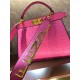 Fendi PEEKABOO ISEEU MEDIUM Embossed Fuchsia Mid