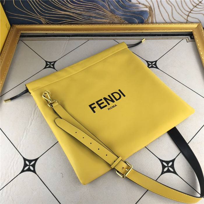 Fendi PACK MEDIUM POUCH Napa Yellow Mid